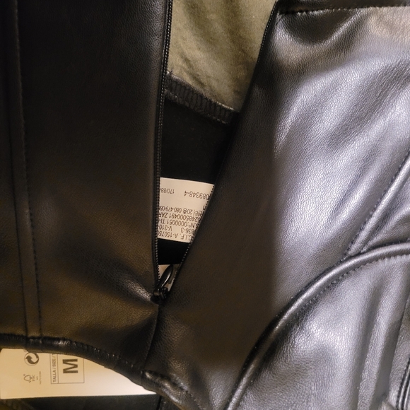 Zara Black Faux Leather & Crochet Bustier Top - Picture 4 of 8